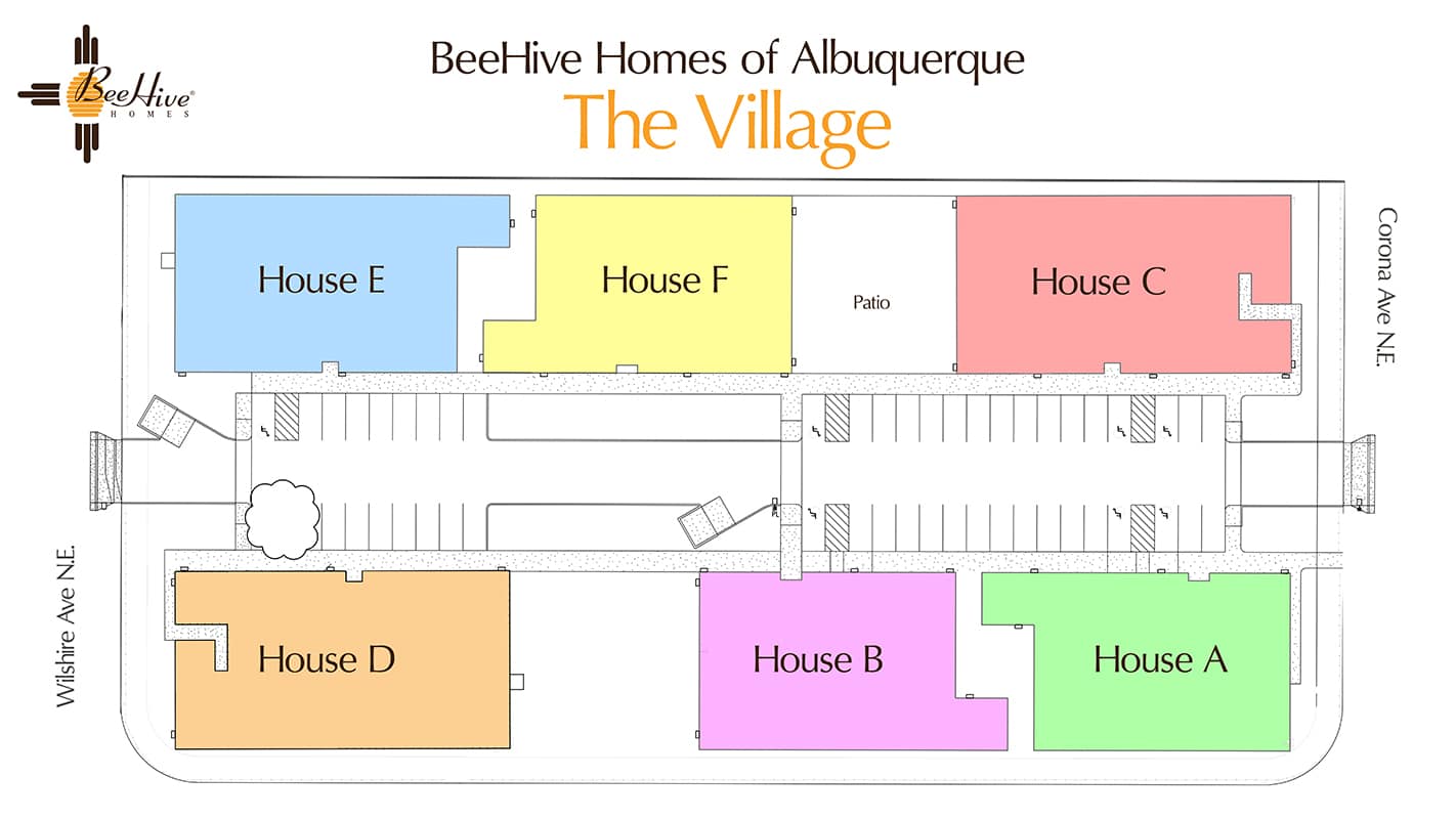 The BeeHive Homes Village in Albuquerque provides both Assisted Living & Memory Care