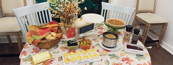 BeeHive Homes Thanksgiving Rolls and Deviled Eggs in New Mexico