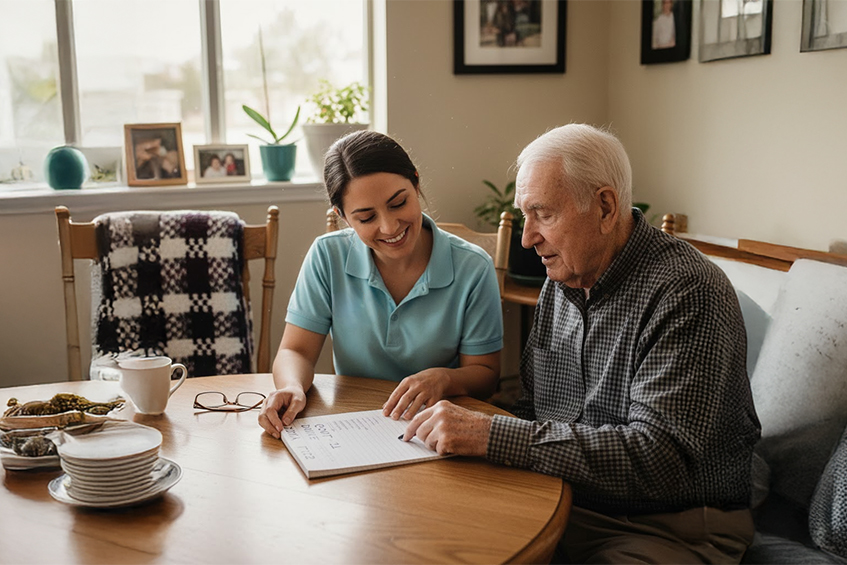 When goal setting for New Years is part of assisted living